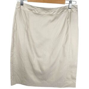 S.Oliver Khaki Beige Knee Length Cotton Office Work Pencil Skirt Women’s Size 8